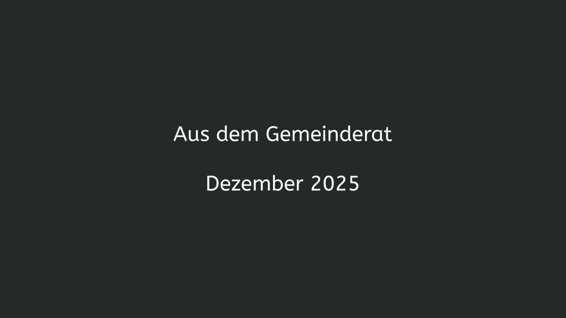 Aus dem Gemeinderat Gallneukirchen - Dez. 2025