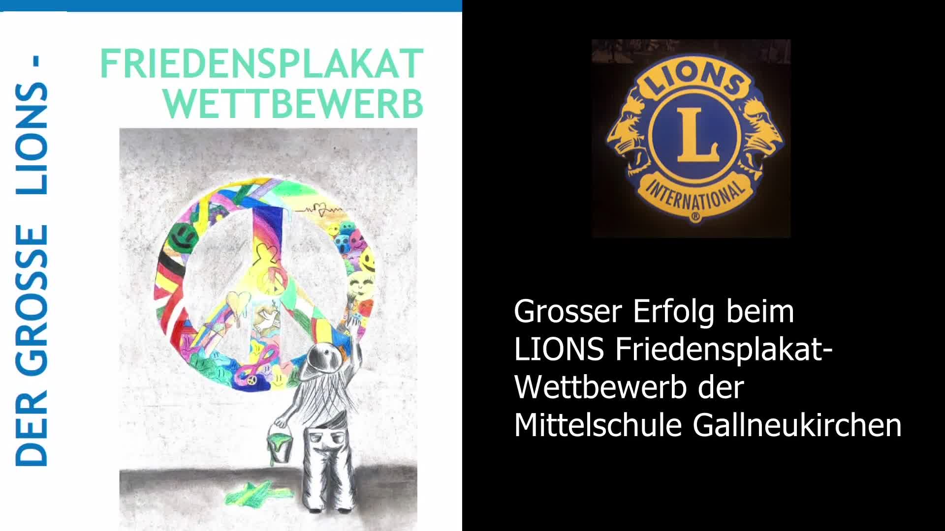 Grosser Erfolg beim LIONS Friedensplakat-Wettbewerb