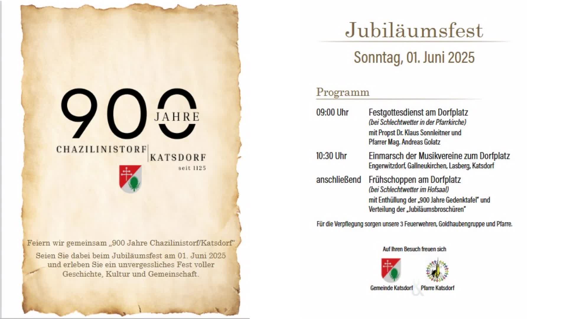 Katsdorf feiert 900 Jahre